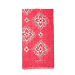 Pink Cotton And Linen Scarf