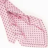 Pink 9 Fold Sartorial Silk Tie Small Flower Pattern