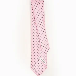 Pink 9 Fold Sartorial Silk Tie Small Flower Pattern