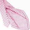 Pink 5 Fold Sartorial Silk Tie - Small Flower Pattern