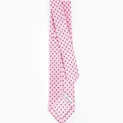 Pink 7 Fold Sartorial Silk Tie - Small Flower Pattern