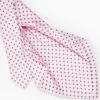 Pink 5 Fold Sartorial Silk Tie - Small Flower Pattern