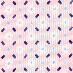 Pink 5 Fold Sartorial Silk Tie - Small Flower Pattern