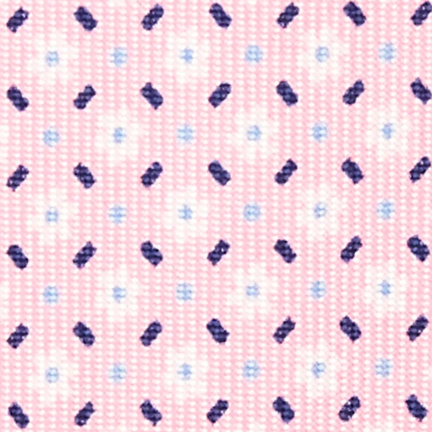 Pink 5 Fold Sartorial Silk Tie - Small Flower Pattern