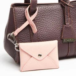 Pink Leather Credit Card Holder