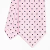 Pink Sartorial Classic Silk Tie - Small Flower Pattern