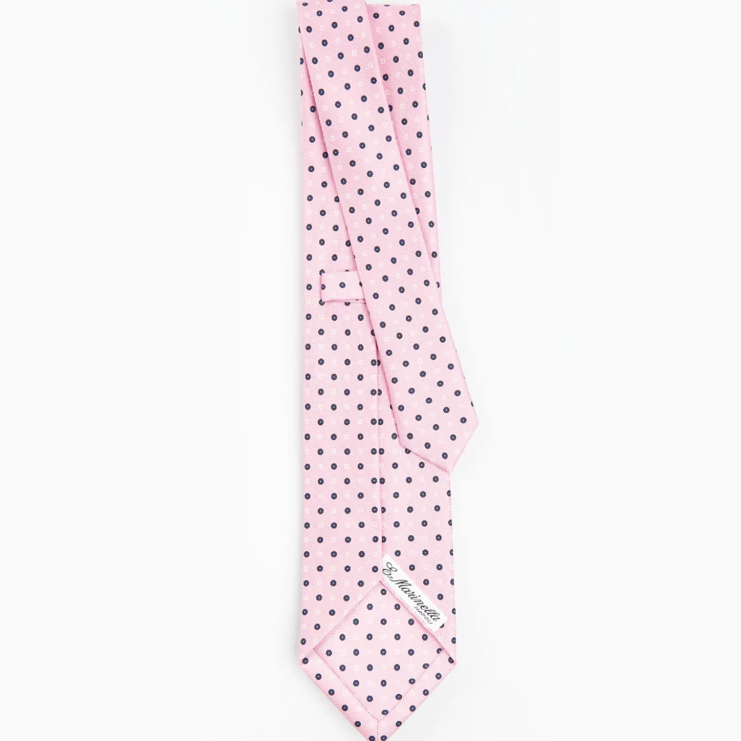Pink Sartorial Classic Silk Tie - Small Flower Pattern