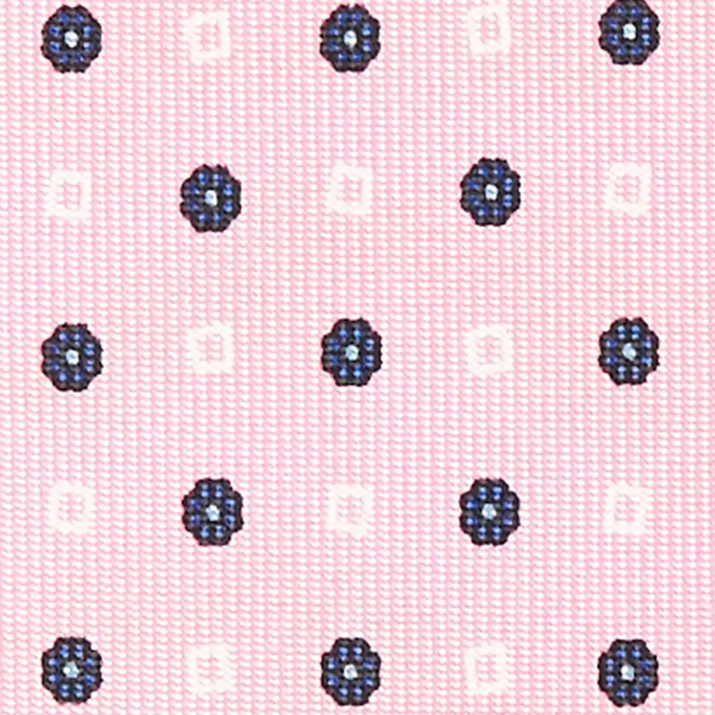 Pink Sartorial Classic Silk Tie - Small Flower Pattern
