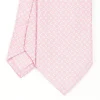 Pink Sartorial Classic Silk Tie - Small Flower Pattern