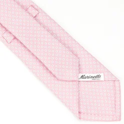 Pink Sartorial Classic Silk Tie - Small Flower Pattern