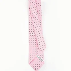 Pink Sartorial Classic Silk Tie - Small Flower Pattern