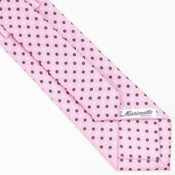 Pink Sartorial Classic Silk Tie - Small Flower Pattern