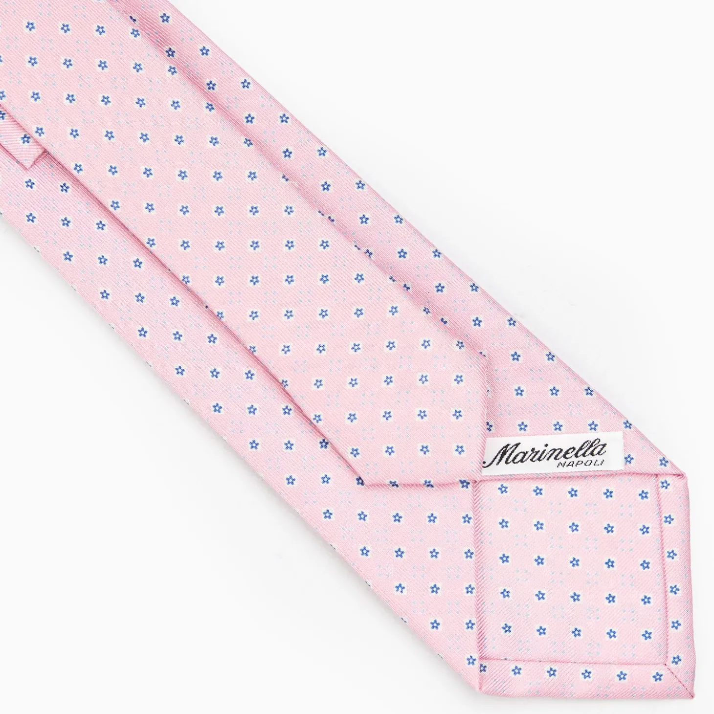 Pink Sartorial Classic Silk Tie - Small Flower Pattern