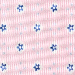 Pink Sartorial Classic Silk Tie - Small Flower Pattern