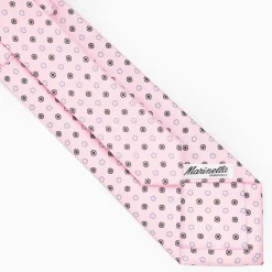 Pink Sartorial Classic Silk Tie - Small Flower Pattern