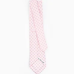 Pink Sartorial Classic Silk Tie - Small Flower Designs
