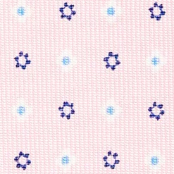 Pink Sartorial Classic Silk Tie - Small Flower Designs
