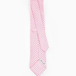 Pink Sartorial Classic Silk Tie - Small Flower Designs