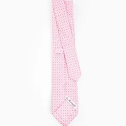 Pink Sartorial Classic Silk Tie - Small Flower Pattern