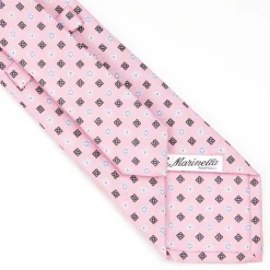 Pink Sartorial Classic Tie - Small Flower Pattern