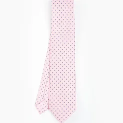 Pink Sartorial Classic Tie - Small Flower Pattern