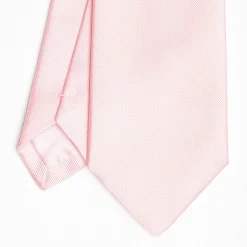 Pink Sartorial Jacquard Silk Tie - Solid Colours