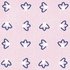 Pink Silk Ascot Tie - Small Flower Designs