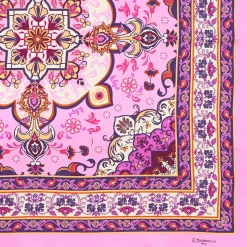 Pink Silk Scarf 90 - Mediterranean Vibes