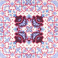 Pink Silk Scarf 90 - Mediterranean Vibes