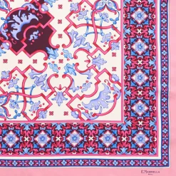Pink Silk Scarf 90 - Mediterranean Vibes