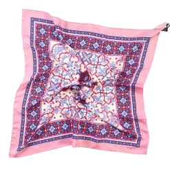 Pink Silk Scarf 90 - Mediterranean Vibes