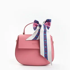 Pink Smooth Leather Cleo Bag