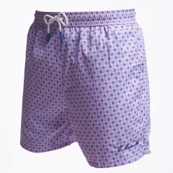 Pink Swim Short - Small Flower Pattern