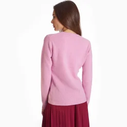 Pink Wool And Cashmere Crewneck