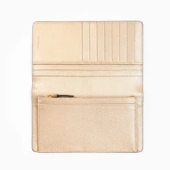 Platinum Pink Big Wallet In Soft Leather