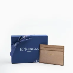 Platinum Pink Small Credit Card Holder In Soft Leather