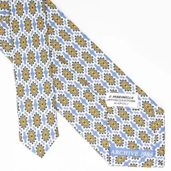Powder Blue Archivio Collection Silk Tie 1986-06