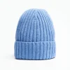 Powder Blue Cashmere Ribbed Beanie