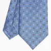 Powder Blue Sartorial Classic Silk Tie - Small Flower Pattern
