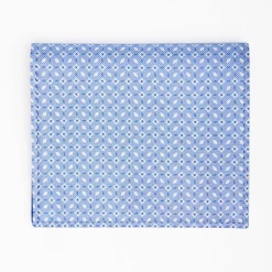 Powder Blue Small Wallet In Silk And Leather
