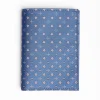 Powder Blue Vertical Wallet In Silk And Leather