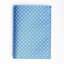 Powder Blue Vertical Wallet In Silk And Leather