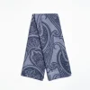 Powder Blue Wool Stole - Paisley Pattern