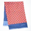 Red And Blue Double Silk Scarf