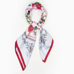 Red And Pink Silk Scarf 90 - The Wheel Of Seasons