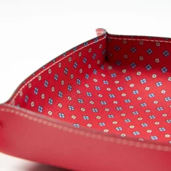Red Large Leather Vide00A0Poche