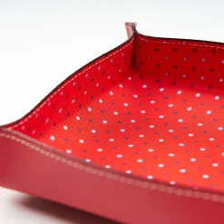Red Large Leather Vide00A0Poche