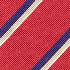 Red Sartorial Striped Silk Tie