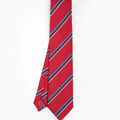 Red Sartorial Striped Tie