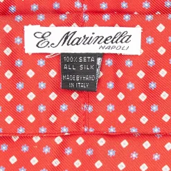 Red Silk Ascot Tie - Small Flower Designs